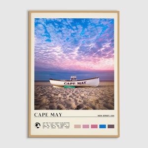 Digital Oil Paint, Cape May Print, Cape May Wall Art, Cape May Poster, Cape May Photo, Cape May Poster Print, Cape May Decor, New Jersey