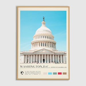 Digitale olieverf, Washington DC-afdruk, Washington Wall Art, Washington-poster, Washington-foto, Washington-posterafdruk, Washington-decor