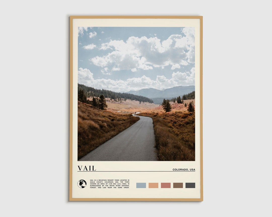 Digital Oil Paint Vail Print Vail Wall Art Vail Poster Etsy