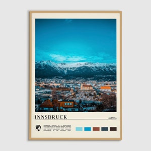 Digitale olieverf, Innsbruck-print, Innsbruck-muurkunst, Innsbruck-poster, Innsbruck-foto, Innsbruck-posterprint, Innsbruck-muurdecoratie