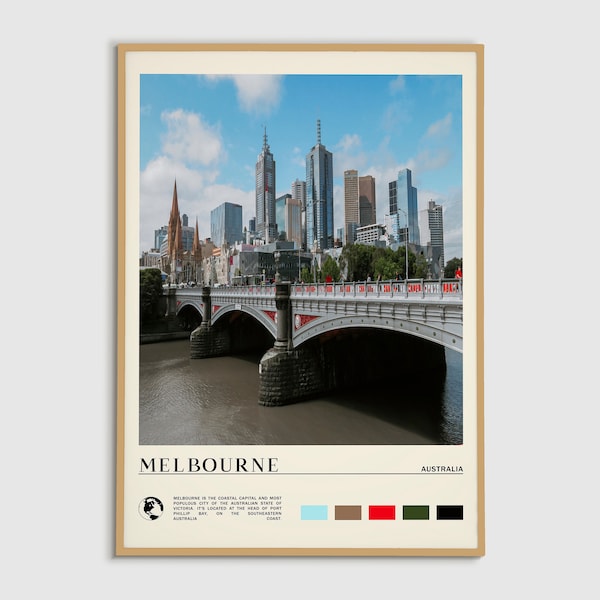 Digital Oil Paint, Melbourne Print, Melbourne Wall Art, Melbourne Poster, Melbourne Photo, Melbourne Poster Print, Melbourne Wall Decor