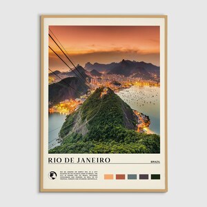 Digitale Ölfarbe, Rio de janeien Druck, Rio de janeien Wandkunst, Rio de janeien Poster, Rio de janeien Foto, Rio de janeien Dekor, Brasilien