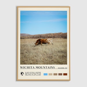 Digital Oil Paint, Wichita Mountains Print, Wichita Mountains Wall Art, Wichita Mountains Poster, Wichita Mountains Photo, Oklahoma Poster