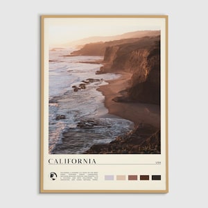 Digital Oil Paint, California Print, California Wall Art, California Poster, California Photo, California Poster Print, California Decor