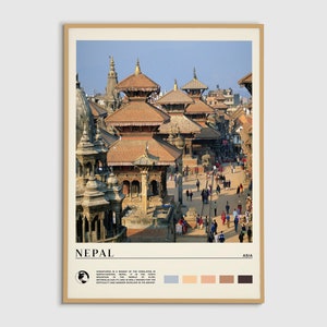Digital Oil Paint, Nepal Print, Nepal Wall Art, Nepal Poster, Nepal Photo, Nepal Poster Print, Nepal Wall Decor, Asia Poster Print