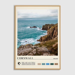 Cornwall-Druck, Cornwall-Wandkunst, Cornwall-Druck, digitale Ölfarbe, Cornwall Foto, Cornwall Poster-Druck, Cornwall-Wanddekor, England