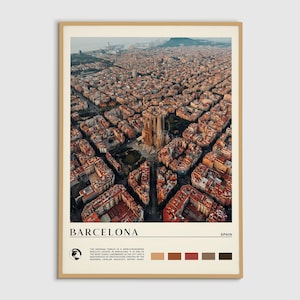 Digitale Ölfarbe, Barcelona Druck, Barcelona Wandkunst, Barcelona Poster, Barcelona Foto, Barcelona Poster Druck, Barcelona Dekor, Spanien