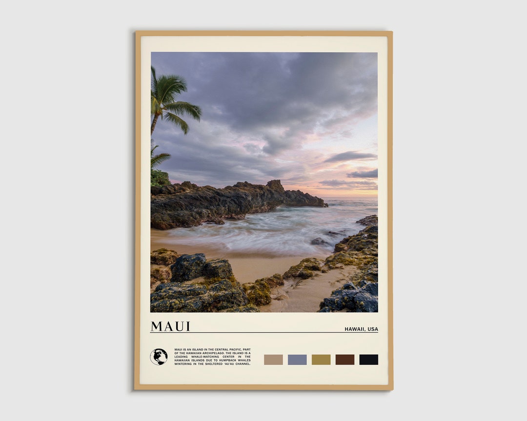 Digital Oil Paint Maui Print Maui Wall Art Maui Poster Etsy