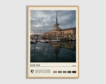 Digital Oil Paint, Sochi Print, Sochi Wall Art, Sochi Poster, Sochi Photo, Sochi Poster Print, Sochi Wall Decor, Russia Poster Print, Europe