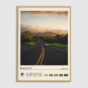 Digital Oil Paint, Kauai Print, Kauai Wall Art, Kauai Poster, Kauai Photo, Kauai Poster Print, Kauai Wall Decor, Hawaii Poster Print, USA