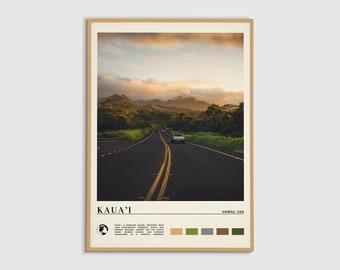 Digital Oil Paint, Kauai Print, Kauai Wall Art, Kauai Poster, Kauai Photo, Kauai Poster Print, Kauai Wall Decor, Hawaii Poster Print, USA