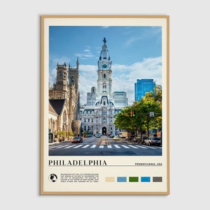 Digital Oil Paint, Philadelphia Print, Philadelphia Art, Philadelphia Poster, Philadelphia Photo, Philadelphia Poster Print, Pennsylvania