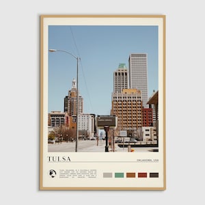 Digital Oil Paint, Tulsa Print, Tulsa Wall Art, Tulsa Poster, Tulsa Photo, Tulsa Poster Print, Tulsa Wall Decor, Oklahoma Poster, USA Print