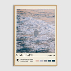 Digital Oil Paint, Seal Beach Print, Seal Beach Wall Art, Seal Beach Poster, Seal Beach Photo, Seal Beach Wall Decor, California Poster, USA