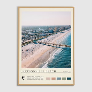Digital Oil Paint, Jacksonville Beach Print, Jacksonville Beach Wall Art, Jacksonville Beach Poster, Jacksonville Beach Photo, Florida Print