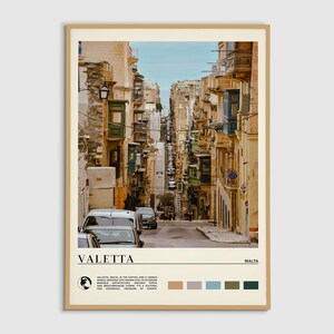 Digital Oil Paint, Valletta Print, Valletta Wall Art, Valletta Poster, Valletta Photo, Valletta Poster Print, Valletta Wall Decor, Malta