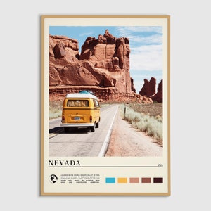 Peinture numérique à l'huile, impression Nevada, art mural Nevada, affiche Nevada, photo Nevada, impression affiche Nevada, décoration murale Nevada, affiche États-Unis