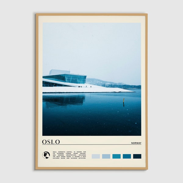 Digital Oil Paint, Oslo Print, Oslo Wall Art, Oslo Poster, Oslo Photo, Oslo Poster Print, Oslo Wall Decor, Norway Poster Print, Europe