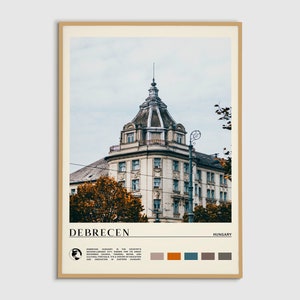 Digitale olieverf, Debrecen-afdruk, Debrecen-muurkunst, Debrecen-poster, Debrecen-foto, Debrecen-posterafdruk, Debrecen-muurdecoratie, Hongarije
