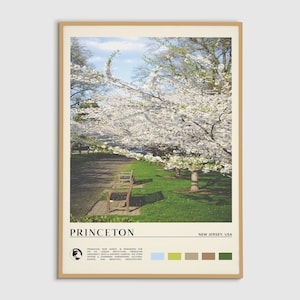 Digital Oil Paint, Princeton Print, Princeton Wall Art, Princeton Poster, Princeton Photo, Princeton Poster Print, New Jersey Poster Print