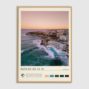 Digital Oil Paint, Bondi Beach Print, Bondi Beach Art, Bondi Beach Poster, Bondi Beach Photo, Bondi Beach Poster Print, Bondi Beach Decor
