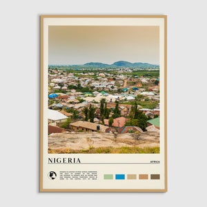 Digital Oil Paint, Nigeria Print, Nigeria Wall Art, Nigeria Poster, Nigeria Photo, Nigeria Poster Print, Nigeria Wall Decor, Africa Poster