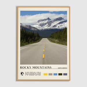 Digital Oil Paint, Rocky Mountains Print, Rocky Mountains Wall Art, Rocky Mountains Poster, Rocky Mountains Photo, Rocky Mountains Decor