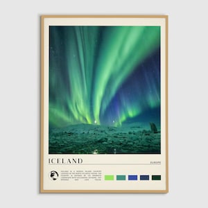 Digitale olieverf, IJsland print, IJsland muurkunst, IJsland poster, IJsland foto, IJsland poster print, IJsland muur decor, Europa print