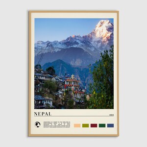 Digital Oil Paint, Nepal Print, Nepal Wall Art, Nepal Poster, Nepal Photo, Nepal Poster Print, Nepal Wall Decor, Asia Poster Print