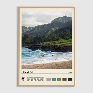 Digitale olieverf, Hawaï-afdruk, Hawaï-muurkunst, Hawaï-poster, Hawaï-foto, Hawaï-posterafdruk, Hawaï-muurdecoratie, Hawaïaanse eilanden