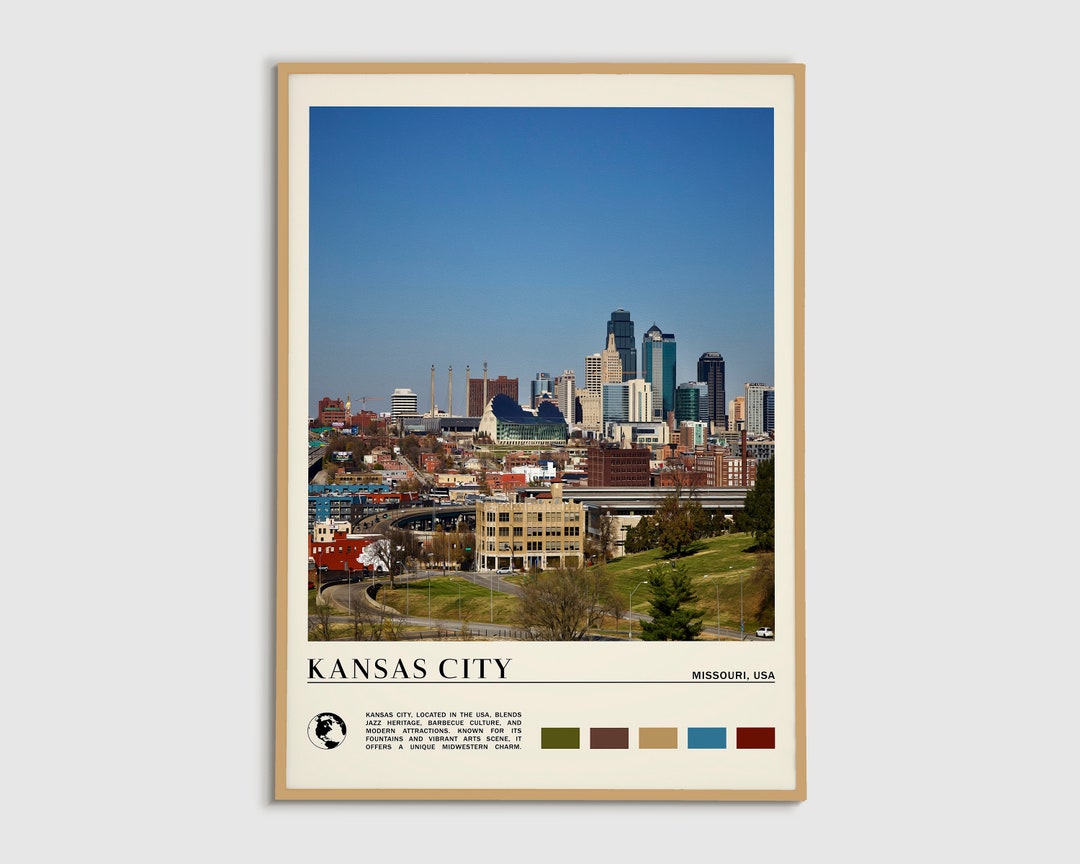 Digital Oil Paint, Kansas City Print, Kansas City Wall Art, Kansas City