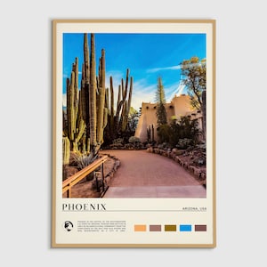 Peinture numérique à l'huile, impression Phoenix, art mural Phoenix, affiche Phoenix, photo Phoenix, impression affiche Phoenix, décoration murale Phoenix, impression Arizona