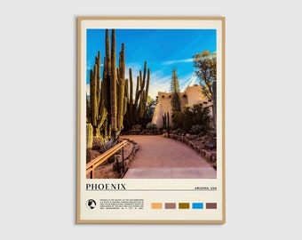 Digital Oil Paint, Phoenix Print, Phoenix Wall Art, Phoenix Poster, Phoenix Photo, Phoenix Poster Print, Phoenix Wall Decor, Arizona Print