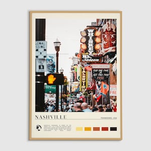 Digital Oil Paint, Nashville Print, Nashville Wall Art, Nashville Poster, Nashville Photo, Nashville Poster Print, Nashville Wall Decor