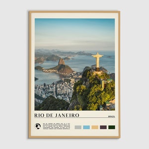 Digitale Ölfarbe, Rio de janeien Druck, Rio de janeien Wandkunst, Rio de janeien Poster, Rio de janeien Foto, Rio de janeien Dekor, Brasilien