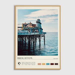 Digital Oil Paint, Brighton Print, Brighton Wall Art, Brighton Poster, Brighton Photo, Brighton Poster Print, Brighton Wall Decor, England