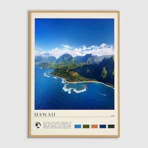 Digital Oil Paint, Hawaii Print, Hawaii Wall Art, Hawaii Poster, Hawaii Photo, Hawaii Poster Print, Hawaii Wall Decor, Hawaiian Islands