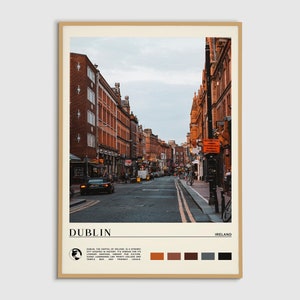 Digitale Ölfarbe, Dublin Print, Dublin Wandkunst, Dublin Poster, Dublin Foto, Dublin Plakat-Druck, Dublin-Wand-Dekor, Irland Plakat-Druck