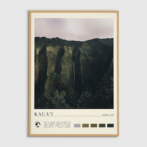 Digital Oil Paint, Kauai Print, Kauai Wall Art, Kauai Poster, Kauai Photo, Kauai Poster Print, Kauai Wall Decor, Hawaii Poster Print, USA