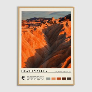 Digitale Ölfarbe, Death Valley Druck, Death Valley Wandkunst, Death Valley Poster, Death Valley Foto, Death Valley Poster Druck, USA Druck
