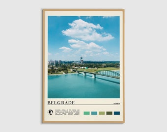 Digitale Ölfarbe, Beograd Druck, Beograd Wandkunst, Beograd Poster, Beograd Foto, Beograd Posterdruck, Beograd Wanddekor, Serbien