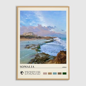Digitale olieverf, Somalië print, Somalië kunst aan de muur, Somalië poster, Somalië foto, Somalië poster print, Somalië muur decor, Afrika poster