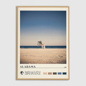 Digitale olieverf, Alabama print, Alabama muurkunst, Alabama poster, Alabama foto, Alabama poster print, Alabama muurdecoratie, Verenigde Staten