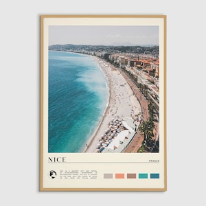 Digital Oil Paint, Nice Print, Nice Wall Art, Nice Poster, Nice Photo, Nice Poster Print, Nice Wall Decor, French Riviera, France Print