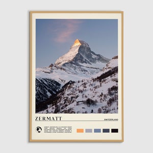 Digital Oil Paint, Zermatt Print, Zermatt Wall Art, Zermatt Poster, Zermatt Photo, Zermatt Poster Print, Zermatt Wall Decor, Switzerland