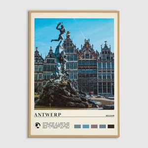Digital Oil Paint, Antwerp Print, Antwerp Wall Art, Antwerp Poster, Antwerp Photo, Antwerp Poster Print, Antwerp Wall Decor, Belgium Poster