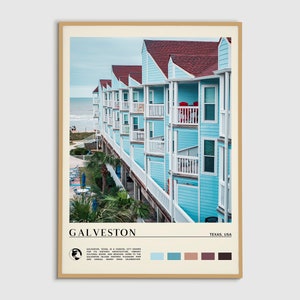 Digital Oil Paint, Galveston Print, Galveston Wall Art, Galveston Poster, Galveston Photo, Galveston Poster Print, Galveston Decor, Texas