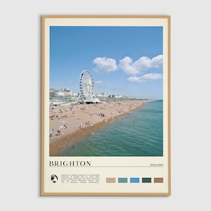 Digital Oil Paint, Brighton Print, Brighton Wall Art, Brighton Poster, Brighton Photo, Brighton Poster Print, Brighton Wall Decor, England