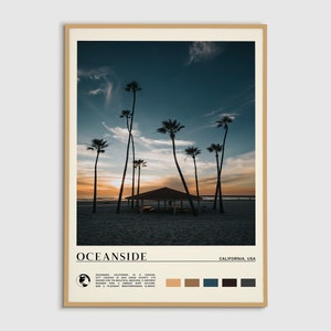 Digital Oil Paint, Oceanside Print, Oceanside Wall Art, Oceanside Poster, Oceanside Photo, Oceanside Poster Print, Oceanside Wall Decor