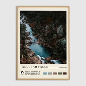 Digital Oil Paint, Tallulah Falls Print, Tallulah Falls Wall Art, Tallulah Falls Poster, Tallulah Falls Photo, Georgia Poster, USA Poster